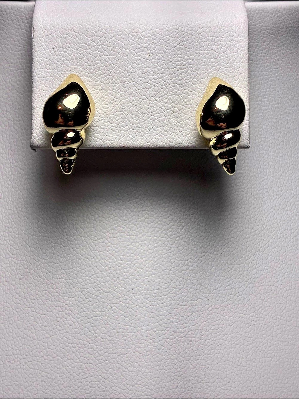 FIBO STEEL Gold-Tone Drop Shells Earrings NWT